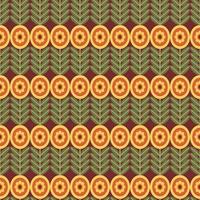 estampado de flores retro. Diseño funky de los años 70 con flores geométricas. maravillosa textura vectorial escandinava de mediados de siglo para el diseño de telas, impresión textil, envoltura, cubierta vector