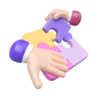 Beitrag 3D-Illustrationssymbol png