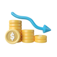 deflation 3d illustration ikon png