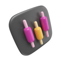 Candle Stick 3D Illustration Icon png