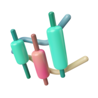 bougie, bâton, 3d, illustration, icône png