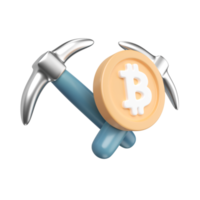 crypto mijnbouw 3d illustratie icoon png