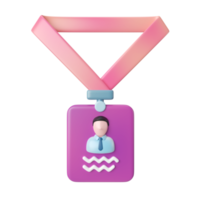 Lanyard 3D Illustration Icon png