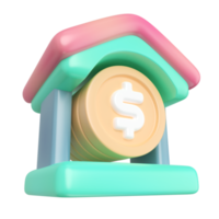 Bank 3D Illustration Icon png