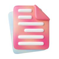 Document 3D Illustration Icon png