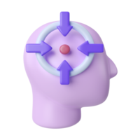 Concentration 3D Illustration Icon png