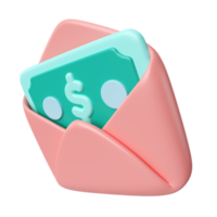 icono de ilustración 3d de salario png