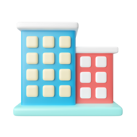 Office Building 3D Illustration Icon png