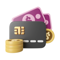 icono de ilustración 3d de tarjeta de crédito png