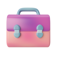 icono de ilustración 3d de maleta de negocios png