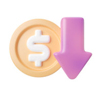 deflation 3d illustration ikon png