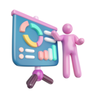 Präsentation 3D-Illustrationssymbol png