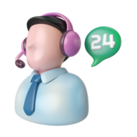 Call Center 3D-Illustrationssymbol png