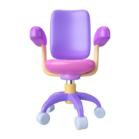 icono de ilustración 3d de silla de oficina png