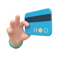 ícone de ilustração 3d de cartão de crédito png