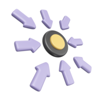 Concentration 3D Illustration Icon png
