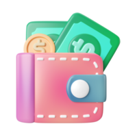 Wallet 3D Illustration Icon