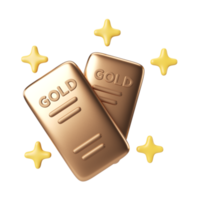 goldenes 3D-Illustrationssymbol png