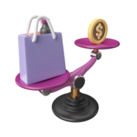 deflation 3d illustration ikon png