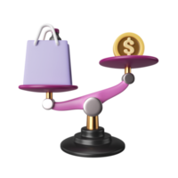 Deflation 3D-Illustrationssymbol png