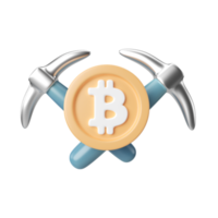 Crypto Mining 3D Illustration Icon png