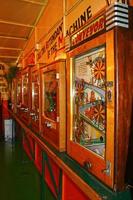 Row of old 1950s arcade machines photo