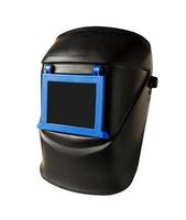 Black welding mask isolated on white background. photo