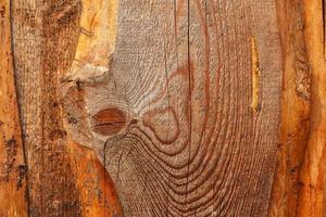 Closeup of a board with a knot. Wood texture and background. photo