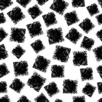 Seamless Pattern with hand drawn black scribble Smear. Abstract grunge texture. Vector illustration