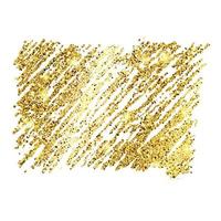 Golden Paint Glittering backdrop on a white background. Background with gold sparkles and glitter effect. Empty space for your text. Vector illustration