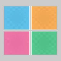 Set of multi colored pop art banners. Halftone comic template with place for your text for design. Vector illustration