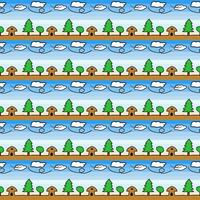 Natural seamless pattern Simple way of life. vector