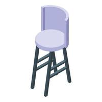 White seat icon isometric vector. Modern chair vector