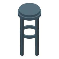 Cafe stool icon isometric vector. Interior retro vector