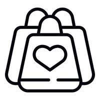 Volunteer bags icon outline vector. International assistance vector