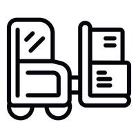 Forklift charity icon outline vector. Social help vector