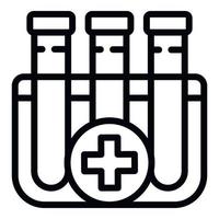 Medical test tubes icon outline vector. Clinic emergency vector