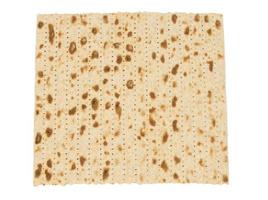 baked square matzo isolated on white background photo