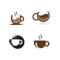 coffee glass logo vector