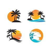 verano de palmera vector