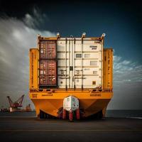 Container operation in port series photo