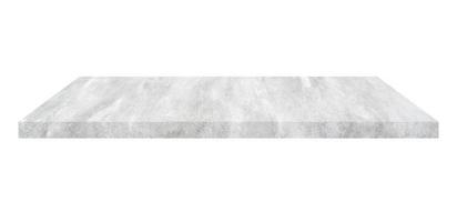 Concrete shelf table isolated on white background and display montage for product. photo