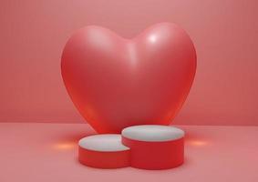 This design podium background for Valentine's Day, event or campaign program can use this background to place products photo