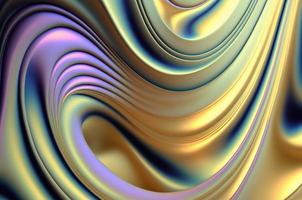 Psychic waves bold metallic color tone abstract background. photo