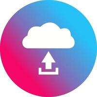 subir al icono de vector de nube