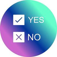 Yes No Option Vector Icon