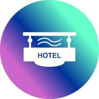 icono de vector de signo de hotel