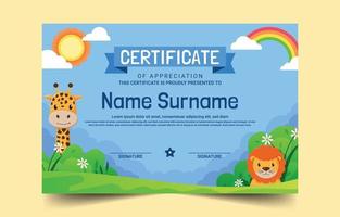 Children Certificate Template vector