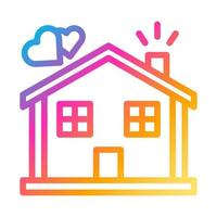 house icon gradient style valentine illustration vector element and symbol perfect.