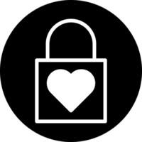 padlock icon filled black white style valentine illustration vector element and symbol perfect.